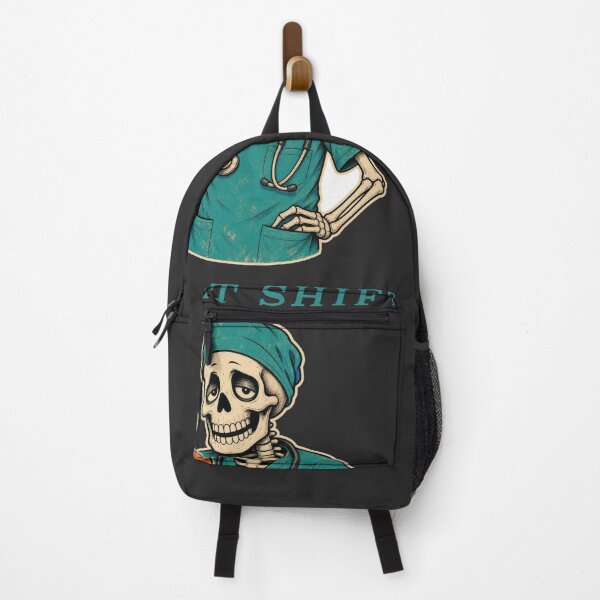 Item preview, Night Shift Skeleton Crew Nurse with Coffee designed and sold by RetroThreadWorks.