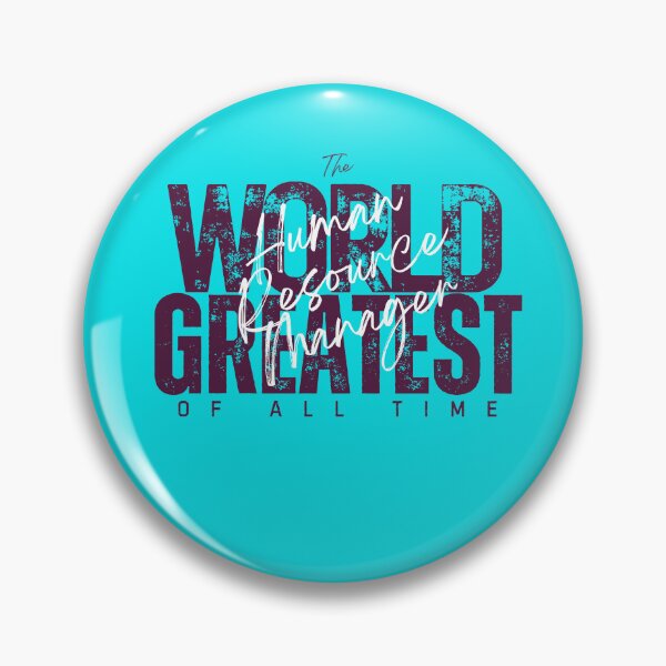 Item preview, World Greatest Human Resources Manager - Coworker Going Away Present For Him - Elegant Cyan designed and sold by Doiemacreations.