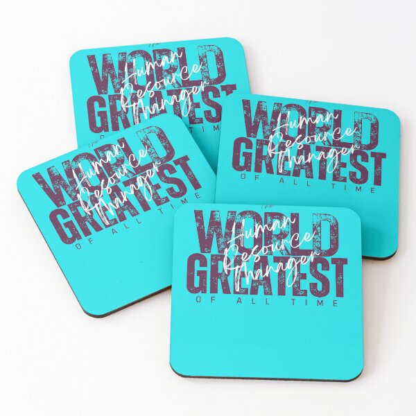 Item preview, World Greatest Human Resources Manager - Coworker Going Away Present For Him - Elegant Cyan designed and sold by Doiemacreations.