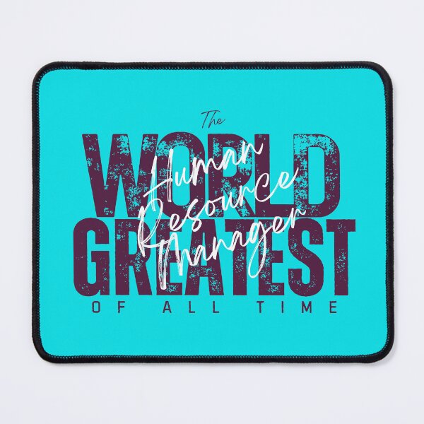 Item preview, World Greatest Human Resources Manager - Coworker Going Away Present For Him - Elegant Cyan designed and sold by Doiemacreations.