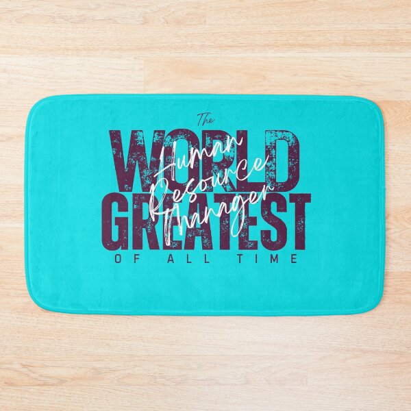 Item preview, World Greatest Human Resources Manager - Coworker Going Away Present For Him - Elegant Cyan designed and sold by Doiemacreations.