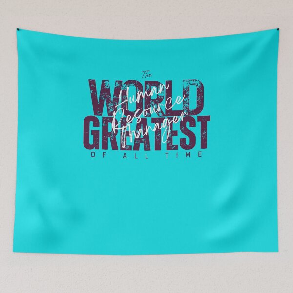 Item preview, World Greatest Human Resources Manager - Coworker Going Away Present For Him - Elegant Cyan designed and sold by Doiemacreations.