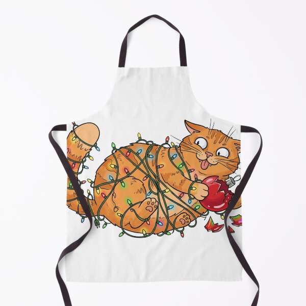 Item preview, Funny Christmas Cat Tangled in Lights designed and sold by KMKDesignStudio.