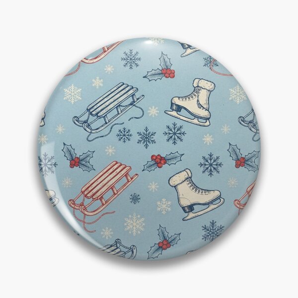 Item preview, Ice Skates - Retro Seamless Christmas Pattern designed and sold by inkaylindesign.