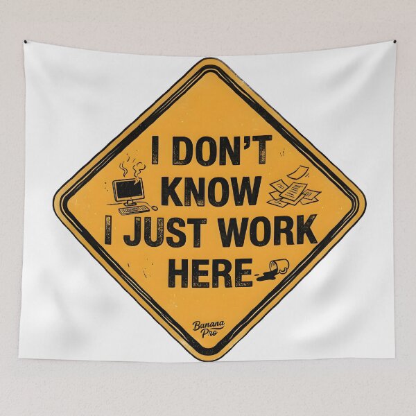 Item preview, I Don't Know I Just Work Here - Funny Office Sign designed and sold by HALONproducts.