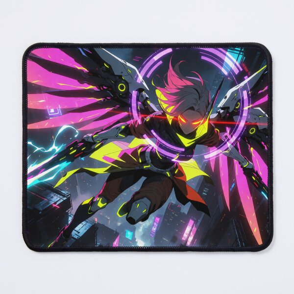 Item preview, Cyber Angel Flying High in Neon Light  designed and sold by SabaMirzique.