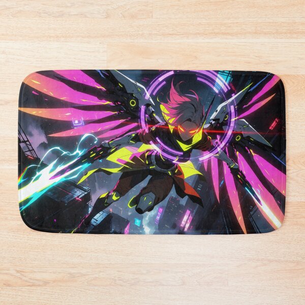 Item preview, Cyber Angel Flying High in Neon Light  designed and sold by SabaMirzique.