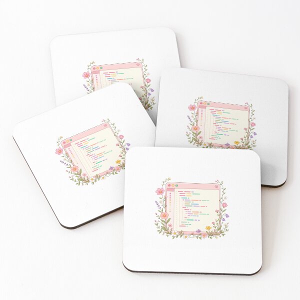 Item preview, Pastel Code Editor Window Wildflowers Aesthetic Tech Sticker designed and sold by NEL-BOX.