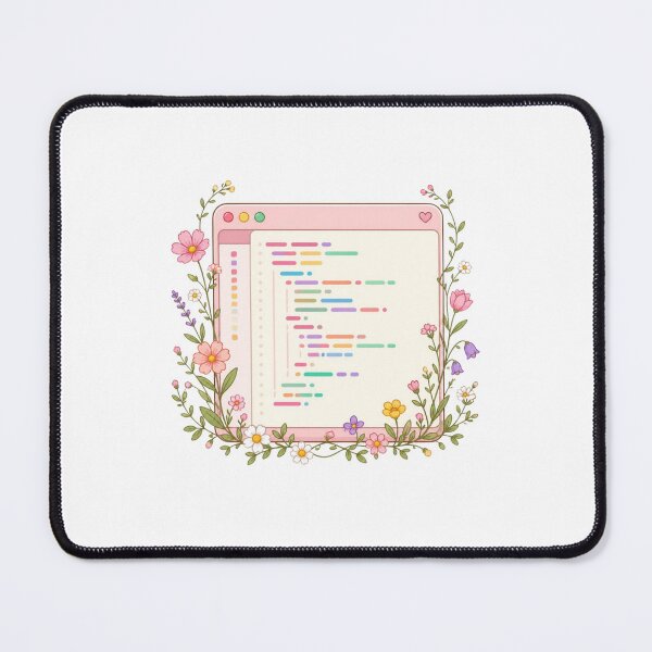 Item preview, Pastel Code Editor Window Wildflowers Aesthetic Tech Sticker designed and sold by NEL-BOX.