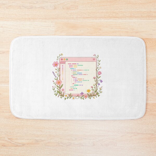 Item preview, Pastel Code Editor Window Wildflowers Aesthetic Tech Sticker designed and sold by NEL-BOX.