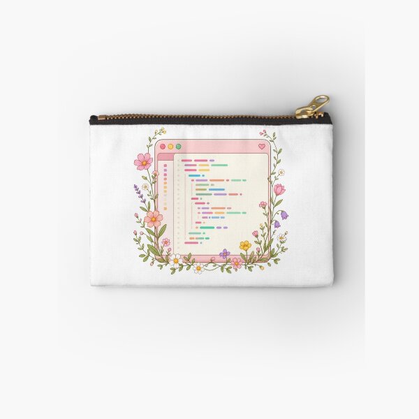 Item preview, Pastel Code Editor Window Wildflowers Aesthetic Tech Sticker designed and sold by NEL-BOX.