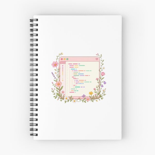 Item preview, Pastel Code Editor Window Wildflowers Aesthetic Tech Sticker designed and sold by NEL-BOX.