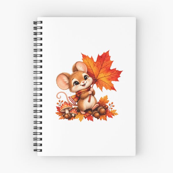 Item preview, Cute Autumn Mouse with Maple Leaf designed and sold by MySthore.
