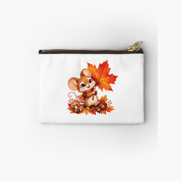 Item preview, Cute Autumn Mouse with Maple Leaf designed and sold by MySthore.