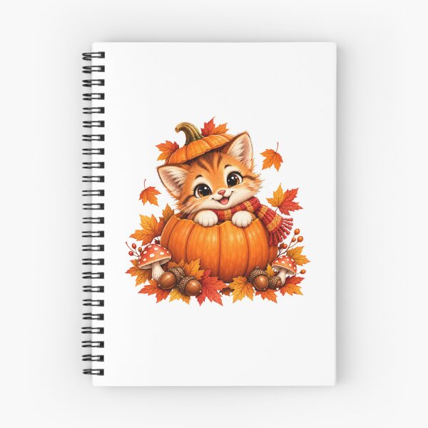 Item preview, Cute Autumn Kitten in Pumpkin designed and sold by MySthore.