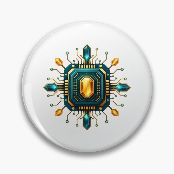 Item preview, Futuristic Crystal CPU Microchip Processor Tech Sticker designed and sold by NEL-BOX.