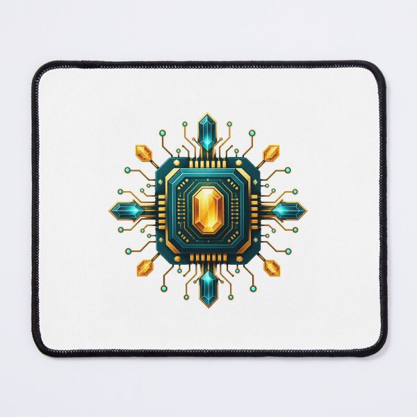 Item preview, Futuristic Crystal CPU Microchip Processor Tech Sticker designed and sold by NEL-BOX.