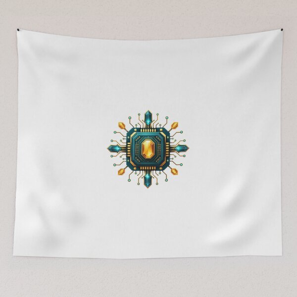 Item preview, Futuristic Crystal CPU Microchip Processor Tech Sticker designed and sold by NEL-BOX.
