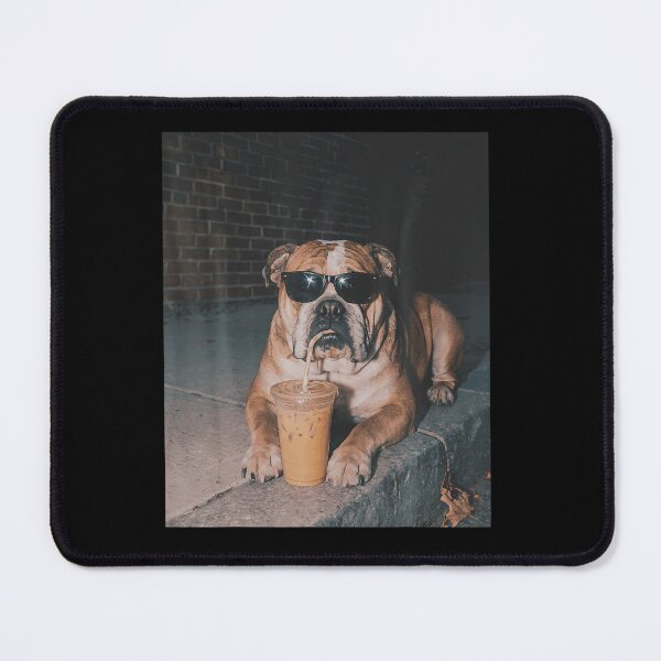Item preview, English Bulldog Drinking Iced Coffee Funny Animal designed and sold by Pider-Vampire.