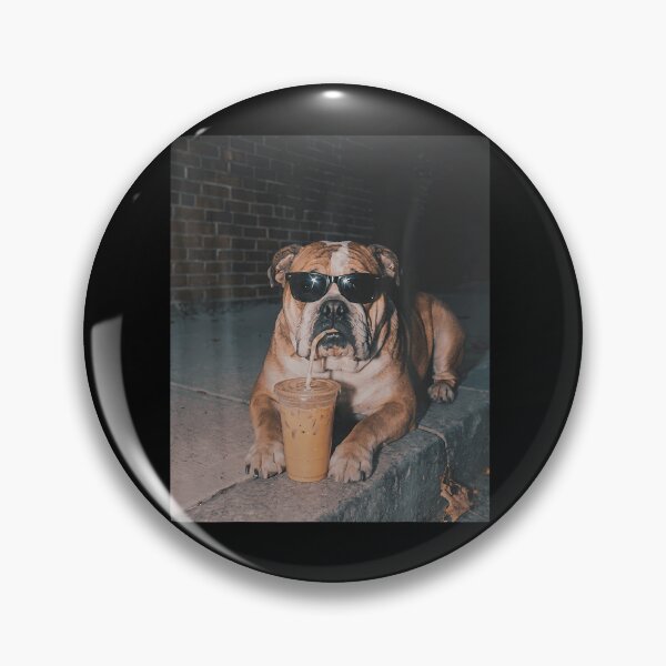 Item preview, English Bulldog Drinking Iced Coffee Funny Animal designed and sold by Pider-Vampire.