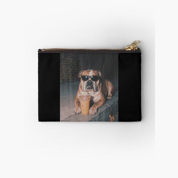 Item preview, English Bulldog Drinking Iced Coffee Funny Animal designed and sold by Pider-Vampire.