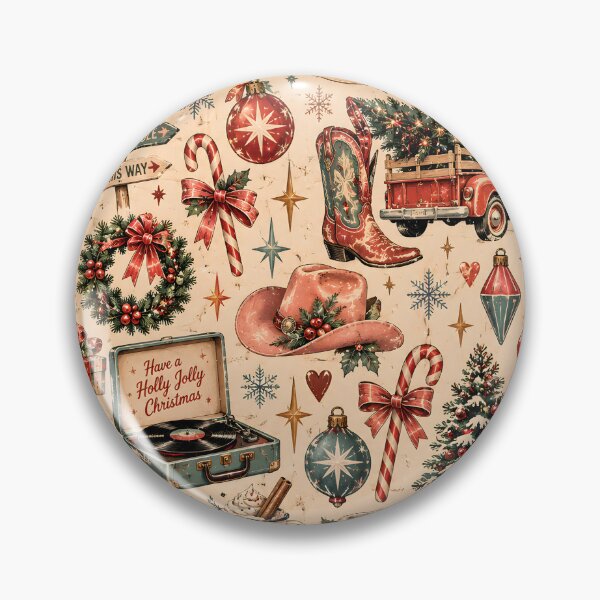 Item preview, Vintage Western Christmas Cowboy Hat Boots Truck Fawn Pattern designed and sold by Fotografin1981.
