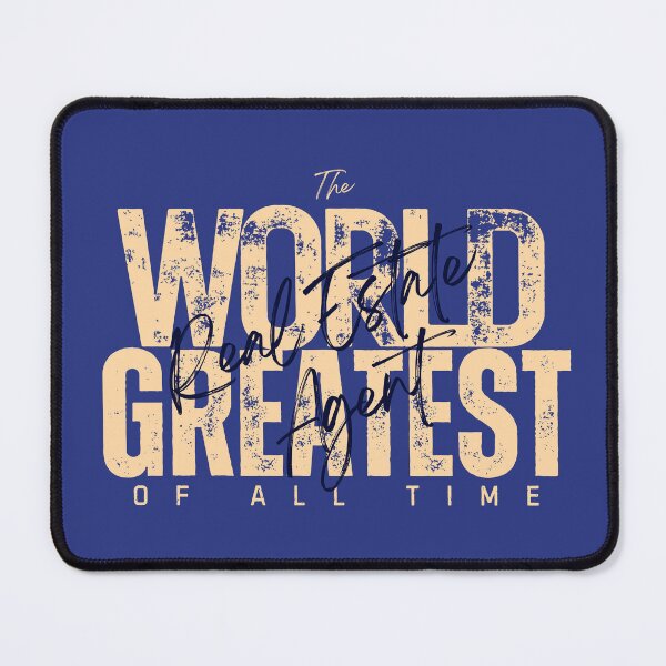 Item preview, World Greatest Real Estate Agent - Graduation Present For Professional - Retro Blue designed and sold by Doiemacreations.