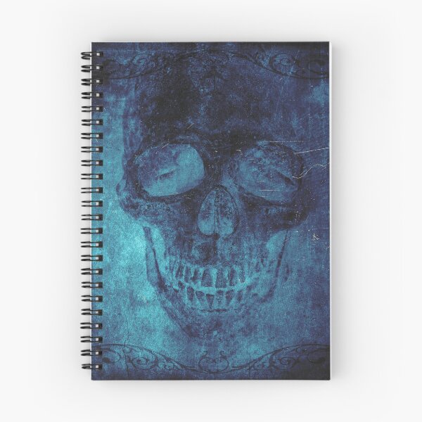 Item preview, Faded Gothic Skull Blue Ornate Vignette Portrait designed and sold by Ghoul Enterprises.