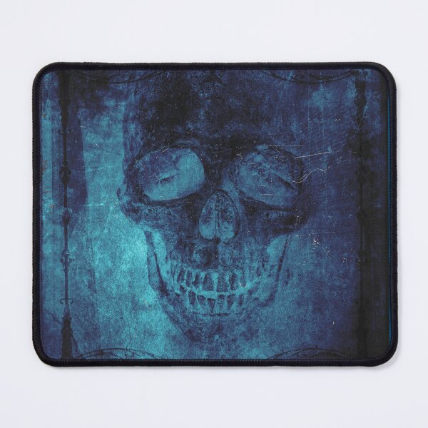 Item preview, Faded Gothic Skull Blue Ornate Vignette Portrait designed and sold by Ghoul Enterprises.