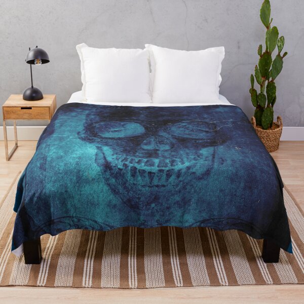 Item preview, Faded Gothic Skull Blue Ornate Vignette Portrait designed and sold by Ghoul Enterprises.