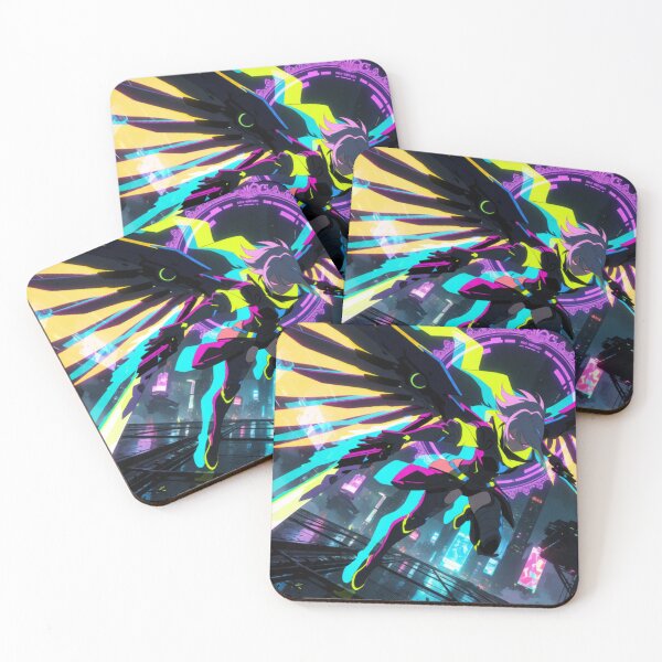 Item preview, Cyber Angel Flying High in Neon Light (V3) designed and sold by SabaMirzique.