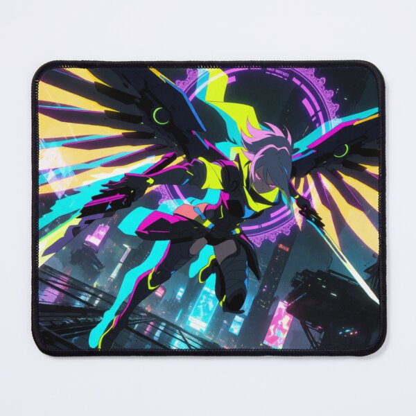Item preview, Cyber Angel Flying High in Neon Light (V3) designed and sold by SabaMirzique.