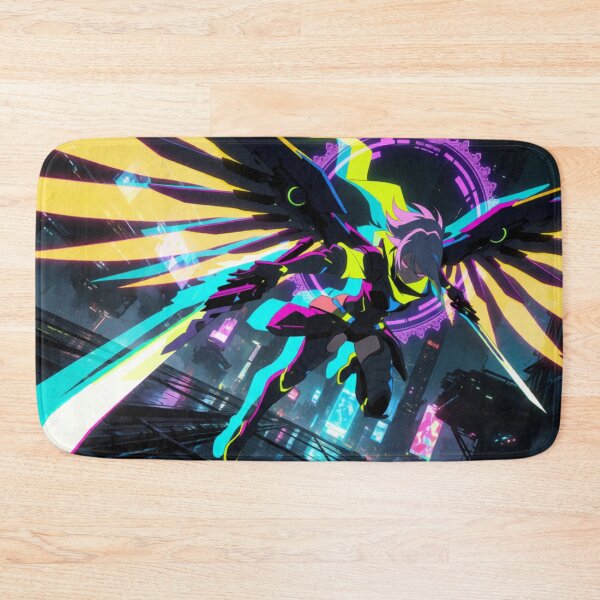 Item preview, Cyber Angel Flying High in Neon Light (V3) designed and sold by SabaMirzique.