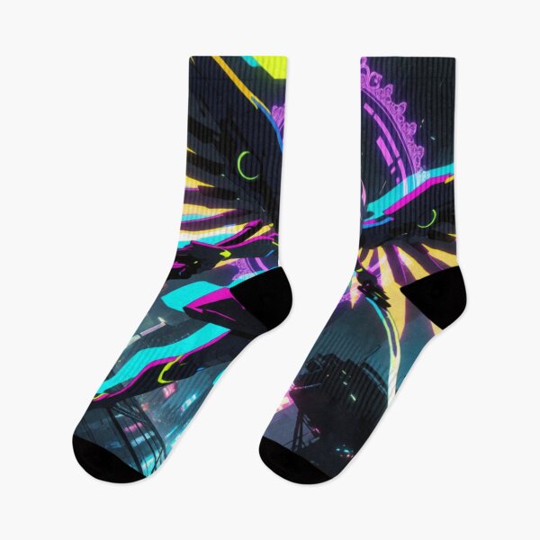 Item preview, Cyber Angel Flying High in Neon Light (V3) designed and sold by SabaMirzique.