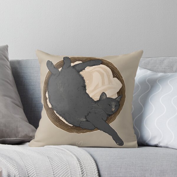 Item preview, sleeping cat in basket designed and sold by Sternentor Atelier.