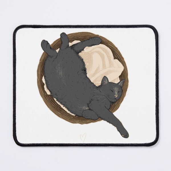 Item preview, sleeping cat in basket designed and sold by Sternentor Atelier.