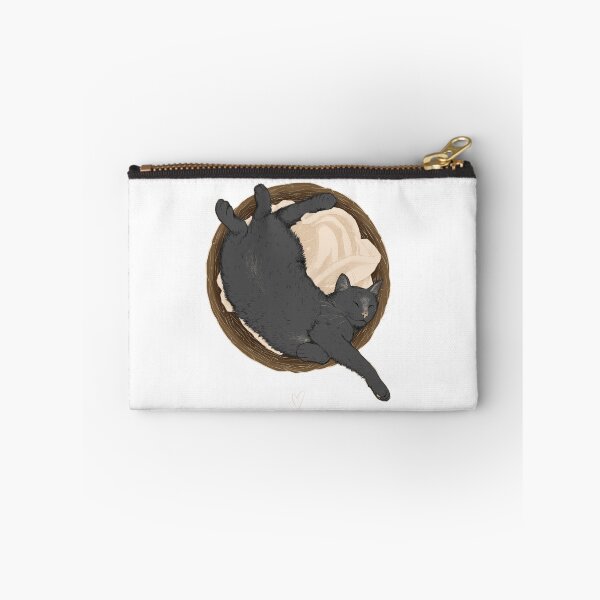 Item preview, sleeping cat in basket designed and sold by Sternentor Atelier.