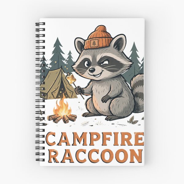 Item preview, Camp fire raccoon  designed and sold by PaniCraftstore.