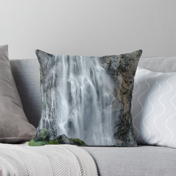 Item preview, Beautiful high waterfall in swiss Alps, water splash designed and sold by Alexander Sorokopud.