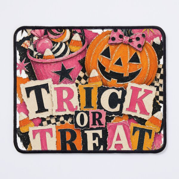 Item preview, Trick orTreat Bold Girly Candy and Jack O Lantern in Pink and Orange designed and sold by WigOutlet.