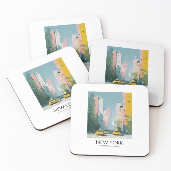Item preview, New York City – Yellow Taxi Street Scene Travel Print, USA designed and sold by MarkedArtPrints.