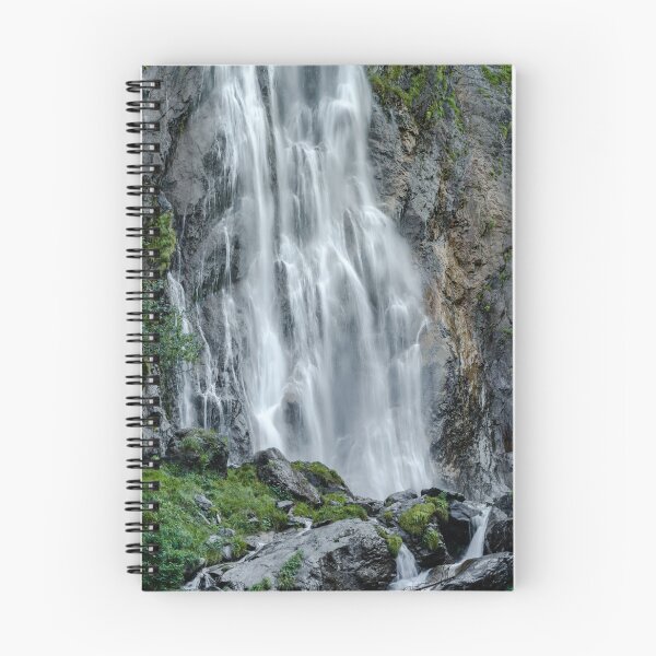 Item preview, Beautiful high waterfall in swiss Alps, water splash designed and sold by Alexander Sorokopud.