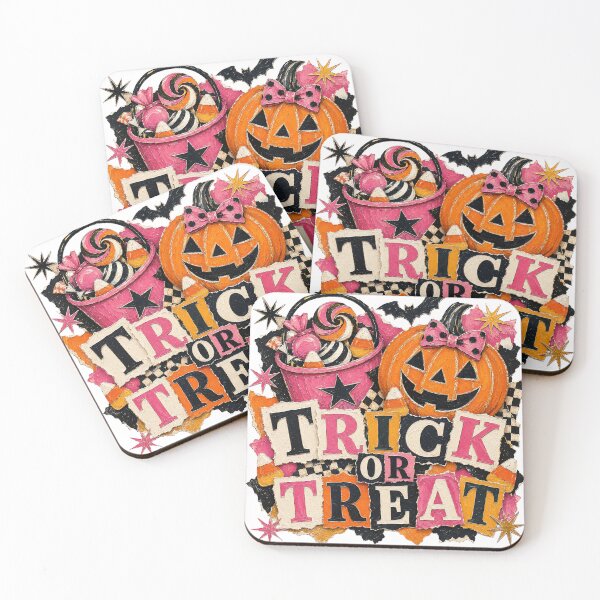 Item preview, Trick orTreat Bold Girly Candy and Jack O Lantern in Pink and Orange designed and sold by WigOutlet.