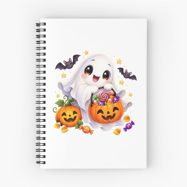 Item preview, Cute Halloween Ghost Trick or Treat with Pumpkin Candy Bucket designed and sold by MySthore.