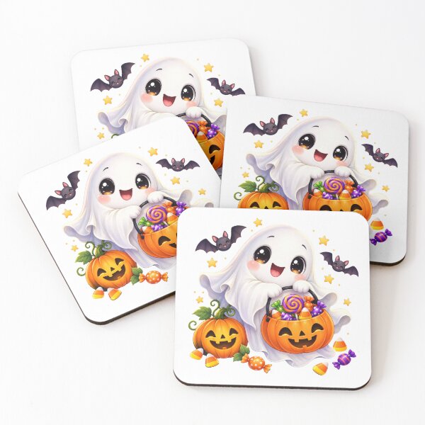 Item preview, Cute Halloween Ghost Trick or Treat with Pumpkin Candy Bucket designed and sold by MySthore.