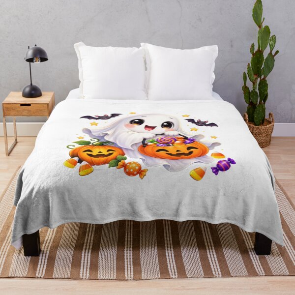 Item preview, Cute Halloween Ghost Trick or Treat with Pumpkin Candy Bucket designed and sold by MySthore.