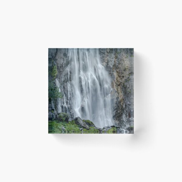 Item preview, Beautiful high waterfall in swiss Alps, water splash designed and sold by Alexander Sorokopud.