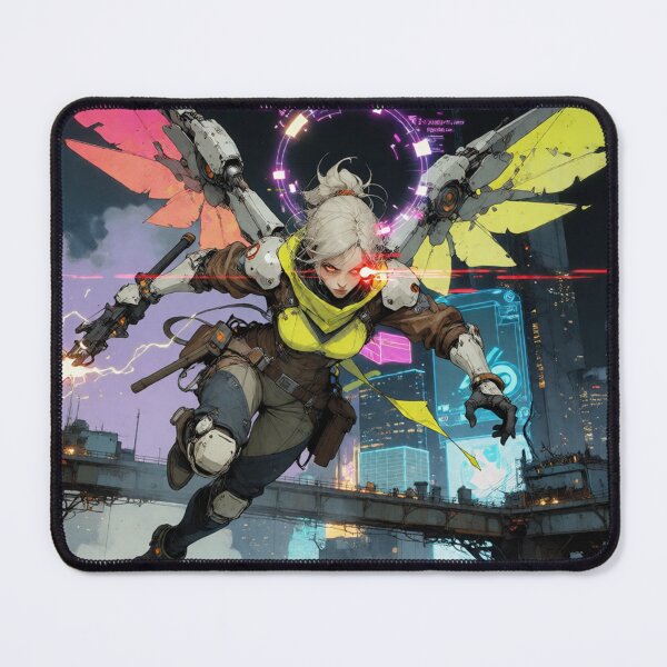 Item preview, Cyber Angel Flying High in Neon Light (V4) designed and sold by SabaMirzique.