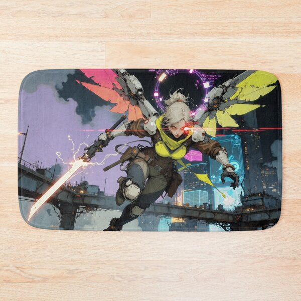 Item preview, Cyber Angel Flying High in Neon Light (V4) designed and sold by SabaMirzique.