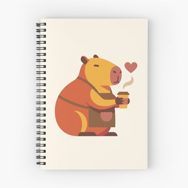Item preview, Cute Capybara Barista Making Coffee Latte Art designed and sold by pattman.